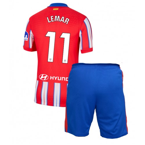 Otroški Nogometni dresi Atletico Madrid Thomas Lemar #11 Domači 2024-25 Kratek Rokav (+ Kratke hlače)